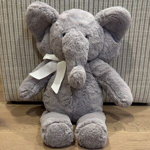 Pottery Barn Kids Gray Plush Elephant with Bow